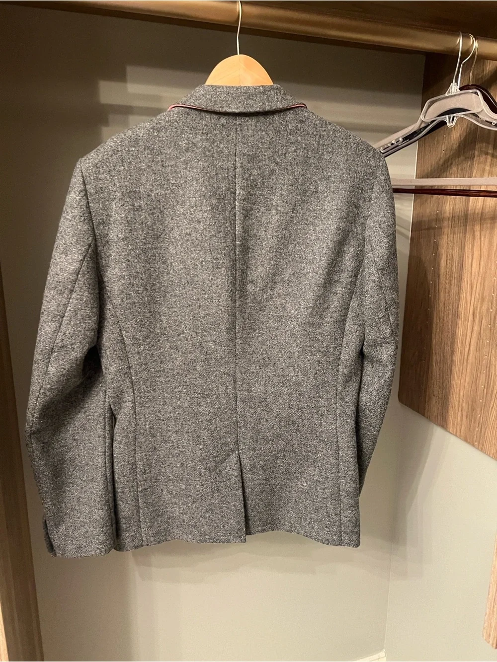 Jack Wills Gray Tweed‎ Notch Lapel Blazer